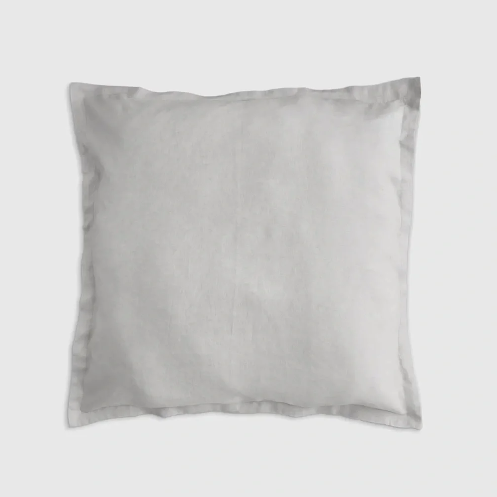 NWOT Quince European Linen Light Grey Euro Sham